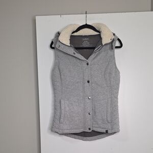 L.L. Bean Women's Gray Fleece-Lined Vest